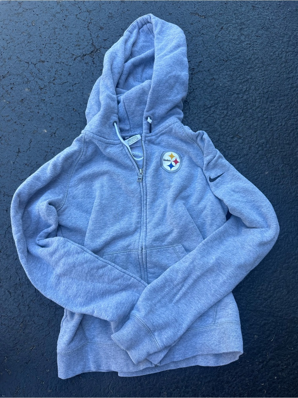 Nike Light Grey Pittsburgh Steelers Full-Zip Hoodie